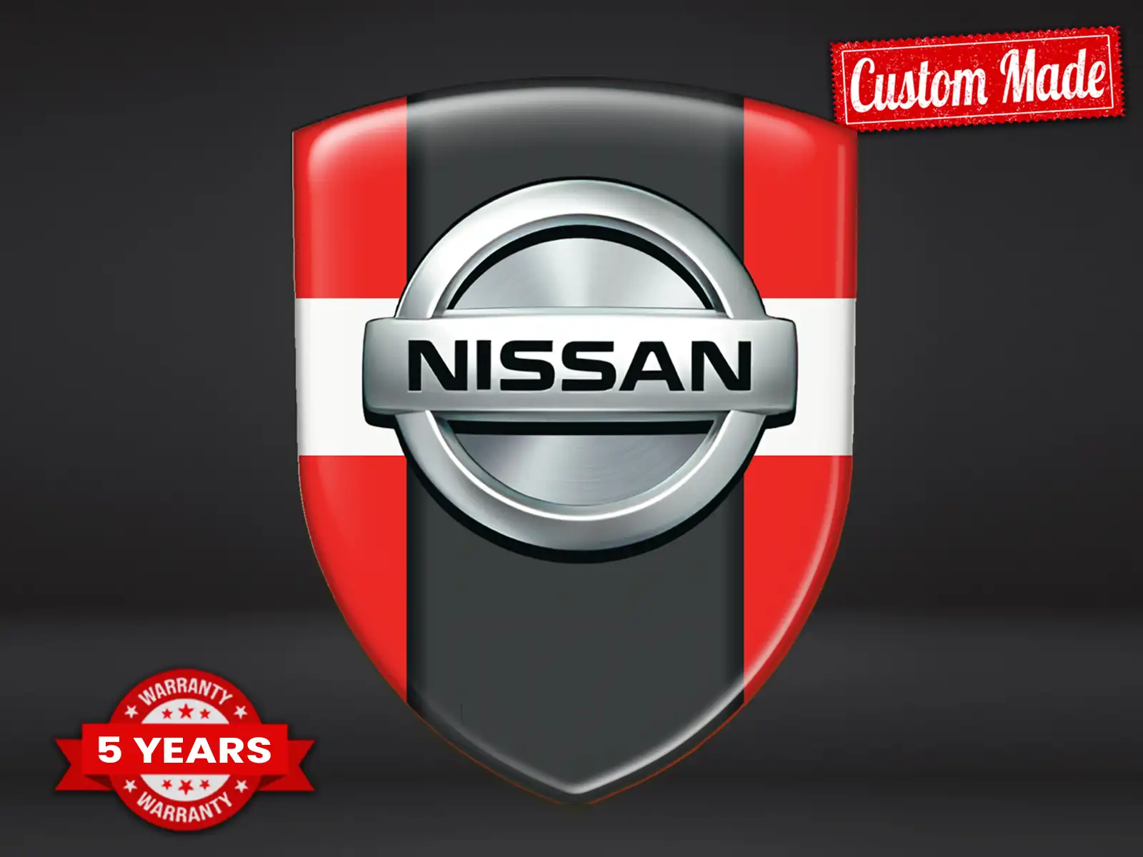 Nissan Sticker silicone Premium Design Sleek Dome Badges